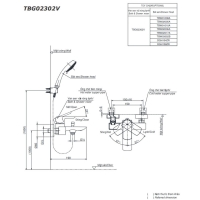 Bộ sen tắm nóng lạnh GR Toto TBG02302VA/TBW01010A