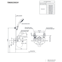 Bộ sen tắm nóng lạnh GR Toto TBG02302VA/TBW02006A