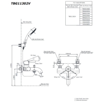 Bộ sen tắm nóng lạnh GF Toto TBG11302VA/TBW01010A