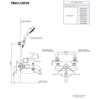 Bộ sen tắm nóng lạnh GF Toto TBG11302VA/TBW02006A