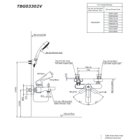 Bộ sen tắm nóng lạnh GS Toto TBG03302VA/TBW02006A