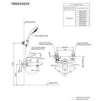 Bộ sen tắm nóng lạnh GA Toto TBG04302VA/TBW02017A