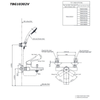 Bộ sen tắm nóng lạnh GB Toto TBG10302VA/TBW03002B