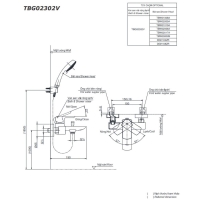 Bộ sen tắm nóng lạnh GR Toto TBG02302VA/TBW01008A