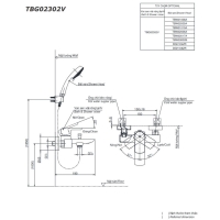 Bộ sen tắm nóng lạnh GR Toto TBG02302VA/TBW02005A