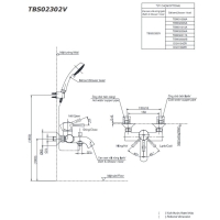 Bộ sen tắm nóng lạnh LN Toto TBS02302V/TBW02017A