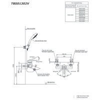 Bộ sen tắm nóng lạnh LB Toto TBS01302V/TBW02017A