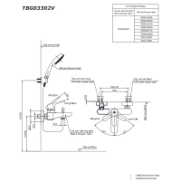 Bộ sen tắm nóng lạnh GS Toto TBG03302VA/TBW01008A