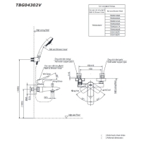 Bộ sen tắm nóng lạnh GA Toto TBG04302VA/TBW02006A