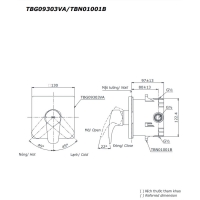 Van gật gù điều chỉnh nóng lạnh GM Toto TBG09303VA/TBN01001B