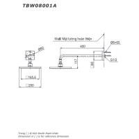 Bát sen gắn tường Toto TBW08001A