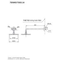 Bát sen gắn tường Toto TBW07001A