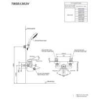 Bộ sen tắm nóng lạnh LB Toto TBS01302V/TBW01010A