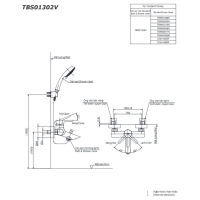 Bộ sen tắm nóng lạnh LB Toto TBS01302V/TBW02006A