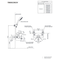 Bộ sen tắm nóng lạnh LN Toto TBS02302V/TBW02006A