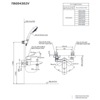 Bộ sen tắm nóng lạnh GA Toto TBG04302VA/TBW01008A