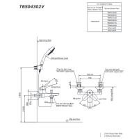 Bộ sen tắm nóng lạnh LF Toto TBS04302V/TBW02017A