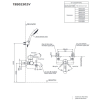 Bộ sen tắm nóng lạnh LN Toto TBS02302V/TBW02005A