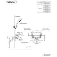 Bộ sen tắm nóng lạnh LB Toto TBS01302V/TBW01008A