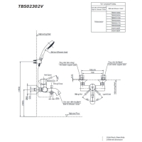 Bộ sen tắm nóng lạnh LN Toto TBS02302V/TBW01008A