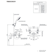 Bộ sen tắm nóng lạnh LC Toto TBS03302V/TBW02006A