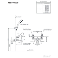 Bộ sen tắm nóng lạnh LF Toto TBS04302V/TBW01010A