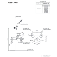 Bộ sen tắm nóng lạnh LF Toto TBS04302V/TBW02006A