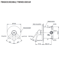 Van gật gù điều chỉnh nóng lạnh GS Toto TBG03303BA/TBN01001B