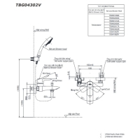 Bộ sen tắm nóng lạnh GA Toto TBG04302VA/TBW03002B