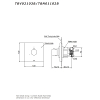 Van chuyển hướng 2 đường nước ra Toto TBV02103B/TBN01102B