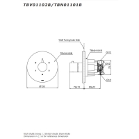 Van chuyển hướng cho sen nhiệt độ Toto TBV01102B/TBN01101B