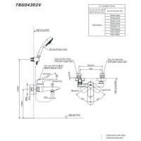 Bộ sen tắm nóng lạnh GA Toto TBG04302VA/DGH108ZR