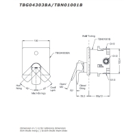 Van gật gù điều chỉnh nóng lạnh GA Toto TBG04303BA/TBN01001B