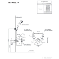 Bộ sen tắm nóng lạnh LF Toto TBS04302V/TBW01008A