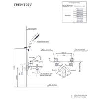 Bộ sen tắm nóng lạnh LF Toto TBS04302V/TBW02005A