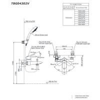 Bộ sen tắm nóng lạnh GA Toto TBG04302VA/DGH104ZR