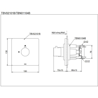 Van điều chỉnh âm tường Toto TBV02101B/TBN01104B