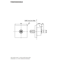 Đầu phun sen âm tường Toto TBW08008A