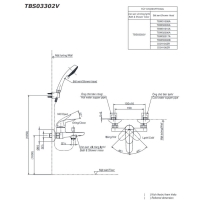 Bộ sen tắm nóng lạnh LC Toto TBS03302V/TBW03002B