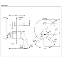 Van gật gù điều chỉnh nóng lạnh LB Toto TBS01304B