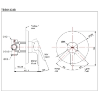 Van gật gù điều chỉnh nóng lạnh LB Toto TBS01303B