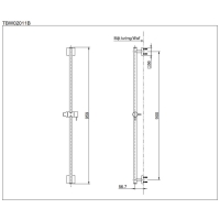 Thanh trượt sen tắm (loại vuông) Toto TBW02011B