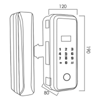 Khóa cửa kính Kassler KL- 589-APP