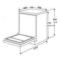 Máy rửa chén Kaff KF-BHMI775YS