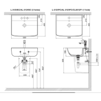 Chậu rửa treo tường Inax AL-312V(EC/FC)