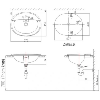 Chậu rửa dương bàn Inax AL-2395V(EC/FC)