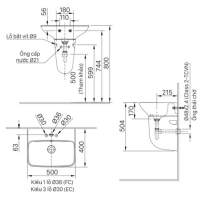 Chậu rửa lavabo Inax AL-289V (AL289V) treo tường