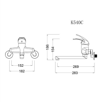 Vòi bếp nóng lạnh Caesar K540C gắn tường