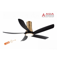 Quạt trần 5 cánh màu đen vàng Asia Lighting QT14-DV