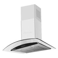 Máy hút mùi kính cong Kocher K-8872I màu bạc 90cm